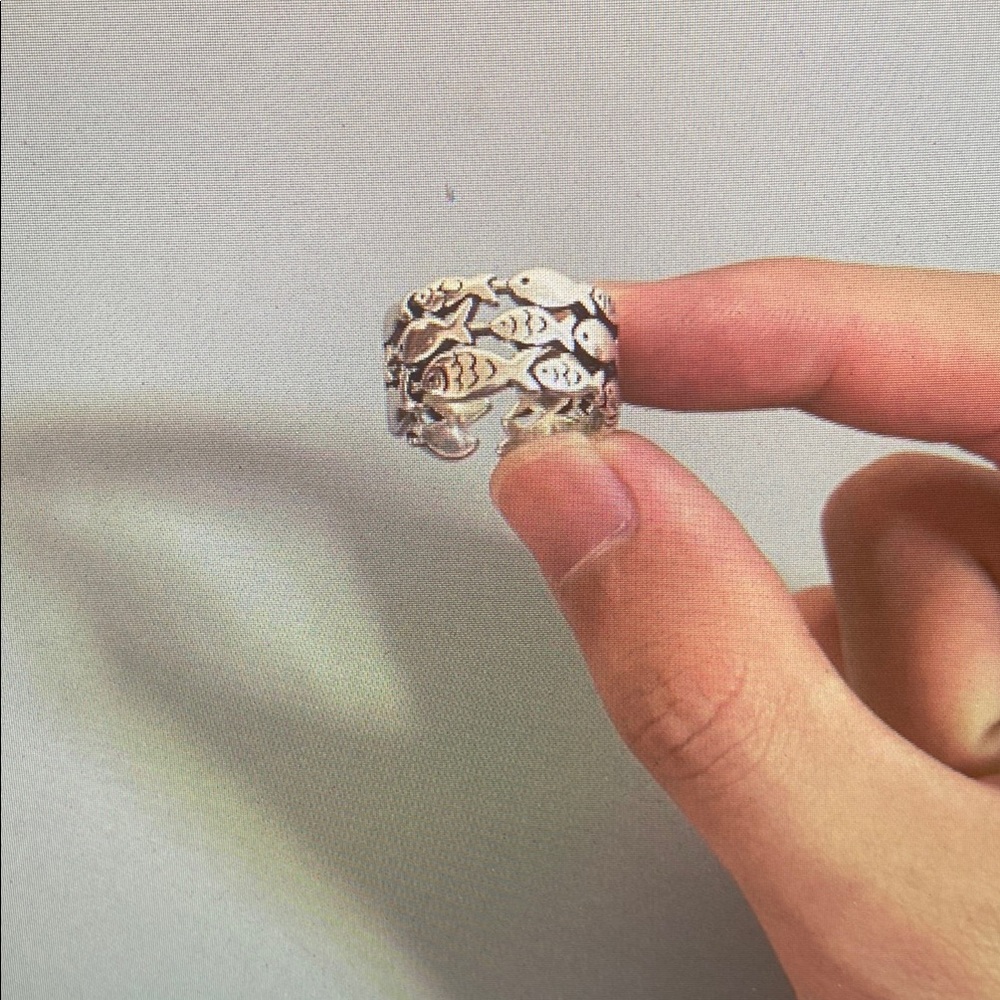 Silver Fish Design Ring